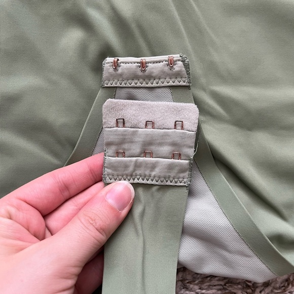 Pinsy Green Brown Scoop Tank Hourglass Shapewear Thong Bodysuits Women Size XL - Picture 5 of 16